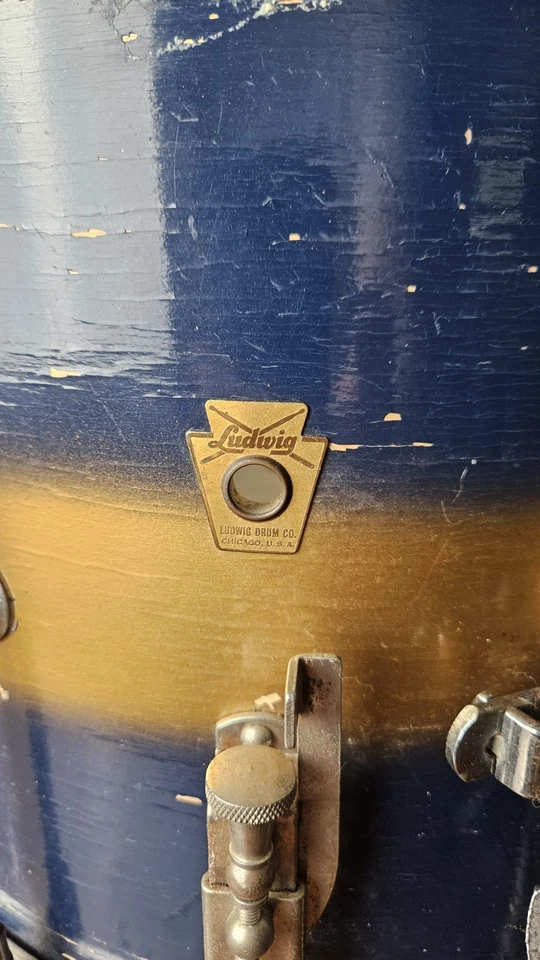 Vintage 1960’s Ludwig 14" Snare Drum Marching Band Parade Wood Body USA - Image 2 of 4