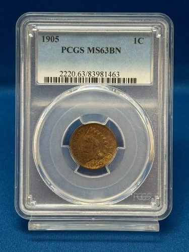 1905 Indian Head Cent PCGS MS63 BN – Attractive Brown Uncirculated Coin