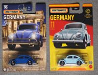 2Er Vw Beetle / KäFer Set, Matchbox 2022 Long Card Neu