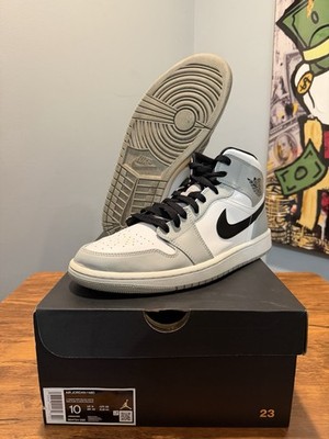 Size 10  Air Jordan  1 Mid Light Smoke Grey 554724-092