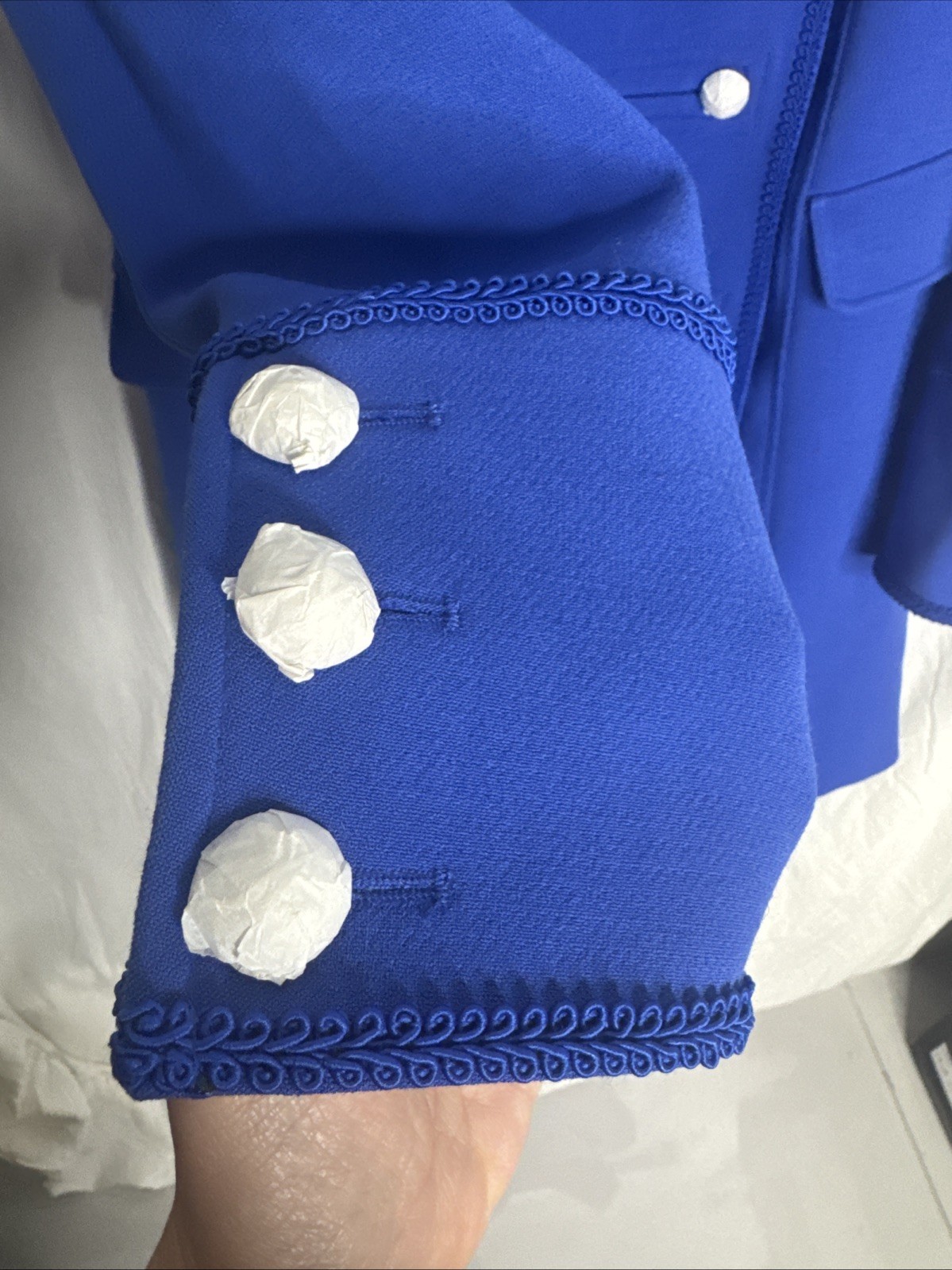 Julien MacDonald Women's Royal Blue Military Style Coat Size 10 BNWT image 9
