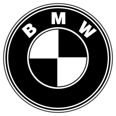 BMW Black & White Logo #4 Sticker Waterproof Vinyl Decal Die-Cut Car Garage