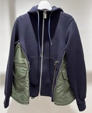 Autumn Lady Sacai Luck Spliced Zipper Thermal Loose Hoodie New / 