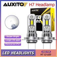 2X AUXITO 30000LM H7 Lamp H7 LED Headlight Bulb High Low Beam 6000K Super White