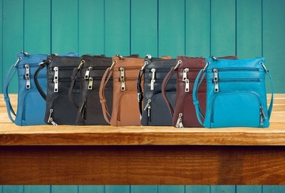 Cow Leather Womens Shoulder Bag Handbag Purse Cross Body Organizer Multi Pockets