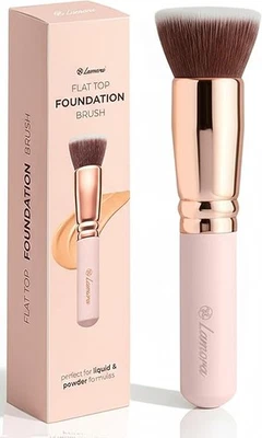 LAMORA Make Up Brush Foundation Kabuki Flat Top - Perfect For Blending Liquid, Cream or