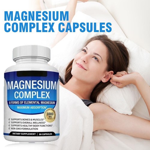 1-3PACKS Magnesium Complex 1000mg, 8 Elemental Magnesium, Gluten Free- Non-GMO - Bild 6 von 14