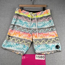 O'Neill Swim Trunks Mens 36 Tropical print Board Shorts Bathing Suit Mens