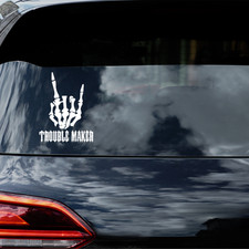 Trouble Maker Van Car Sticker for Windows or Bumper Sarcastic Vinyl Decal Badge