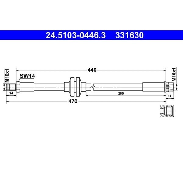 ATE 24.5103-0446.3 Bremsschlauch-image