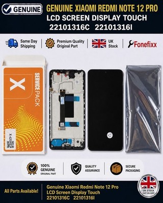 Original Xiaomi Redmi Note 12 Pro LCD Screen Display Touch 22101316C 22101316I