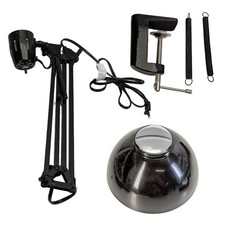 Desk Lamp with Clamp and Extendable Arm for Task Reading Light Spotlight Black
