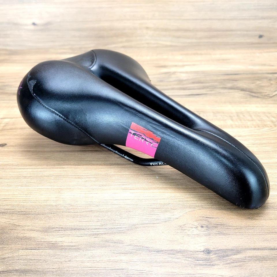 Asiento de sillín de bicicleta Terry Butterfly Cromoly para mujer, cómodo corte central Foto 2 de 4