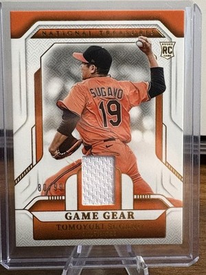TOMOYUKI SUGANO 2025 NATIONAL TREASURES GAME GEAR ROOKIE PATCH RC /99