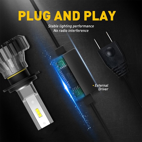 AUXITO 2X H7 LED White High/Low Beam Headlight Conversion 6500K Kit Bulbs Power - 第 5/11 張圖片