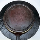 Griswold #9 710B Large Slant Logo Cast Iron Skillet Heat Ring Vintage Wobble
