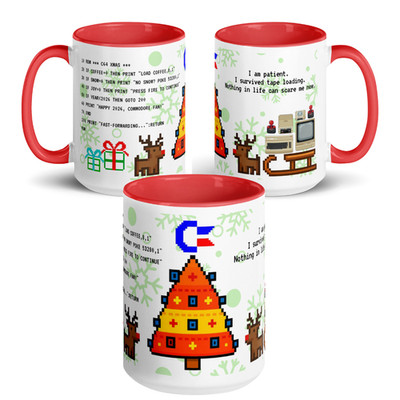Commodore  XMAS   15oz Mug for Real C64 Legends