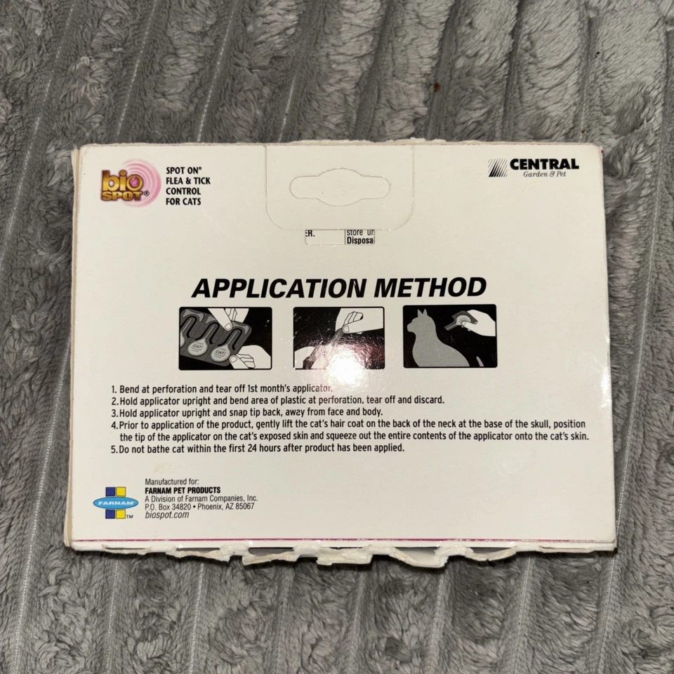 Bio Spot On Flea & Tick Drop 适用于 5 磅以下的猫 6 个月供应 全新 — 第 3/4 张图片