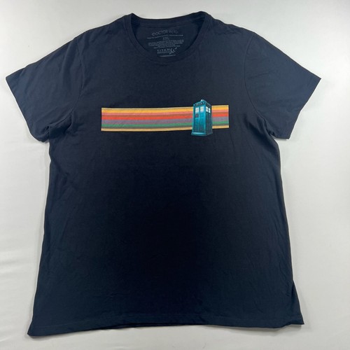 Doctor Who 13th Doctor TARDIS Rainbow Graphic T-Shirt