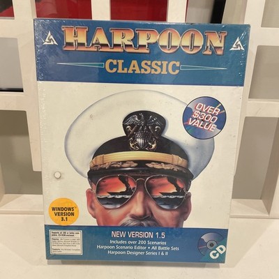 Harpoon Classic - Version 1.5 CDROM (Windows 3.1, 1994) Brand New Sealed Big Box