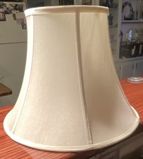 Beige Fabric Bell Lamp Shade Traditional Solid Color Adults Home Decor Lighting