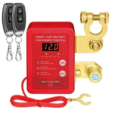 Automotive Kill Switch - 12V 240A Remote Battery Disconnect Switch,,Red