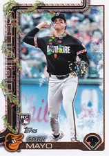 COBY MAYO TOPPS HOLIDAY NECKLACE LIGHTS VARIATION RC SP ORIOLES H118 2025