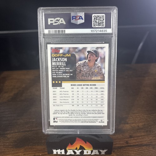 2024 Topps Archives 2000 Fan Favorites Autographs RC Jackson Merrill /99 PSA 10! - Picture 2 of 3