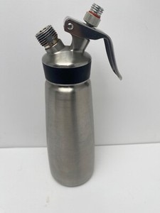 Chef-Master 90062 Cream Dispenser Stainless Steel Design, Large 0.5-Liter 1 Pint