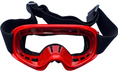 RED Kids Goggles Motorcycle Motocross Racing ATV Dirt Bike Go Kart