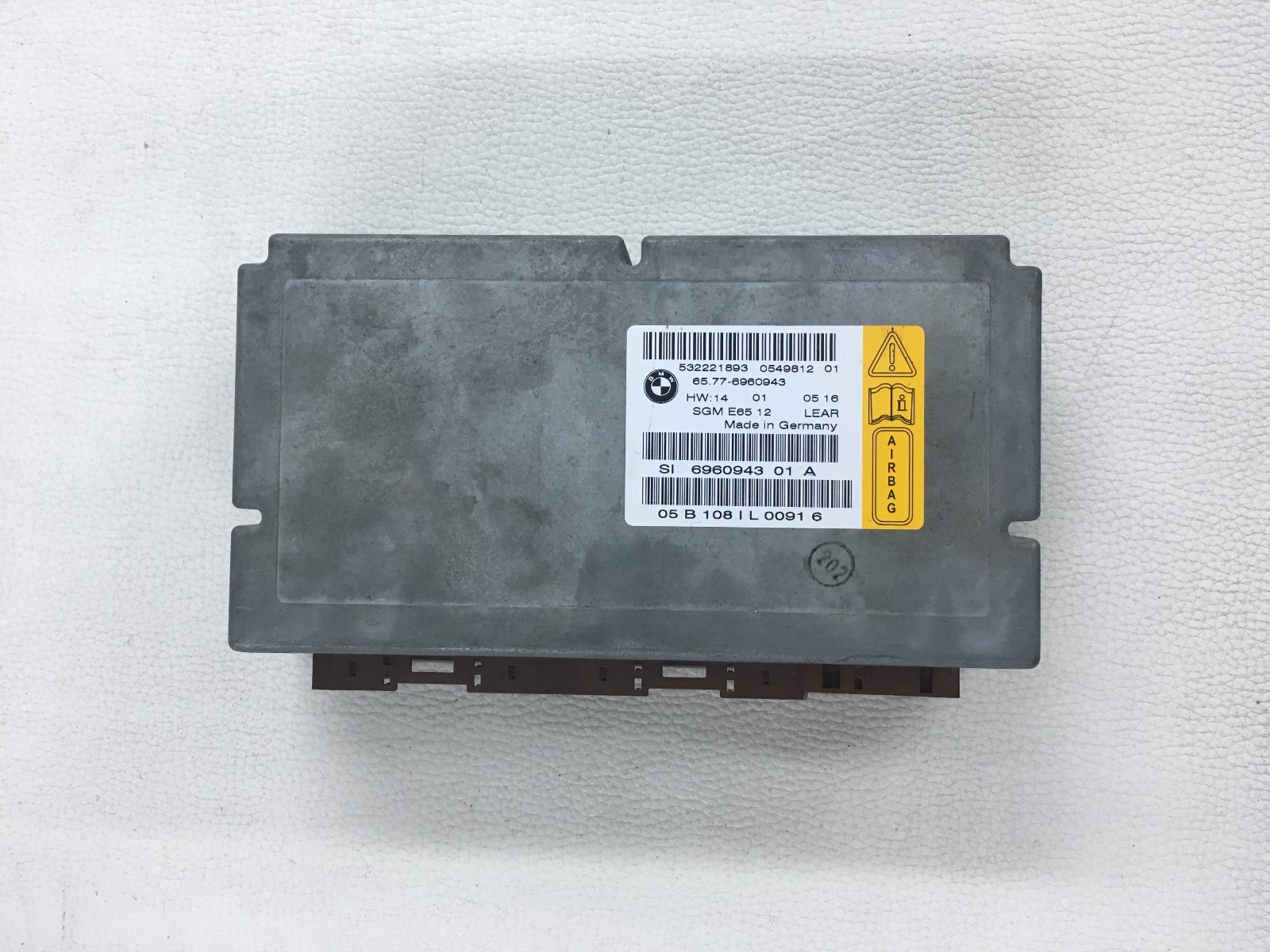 BMW E65 7 Series Airbag ECU With Gateway Module 6960943 for sale