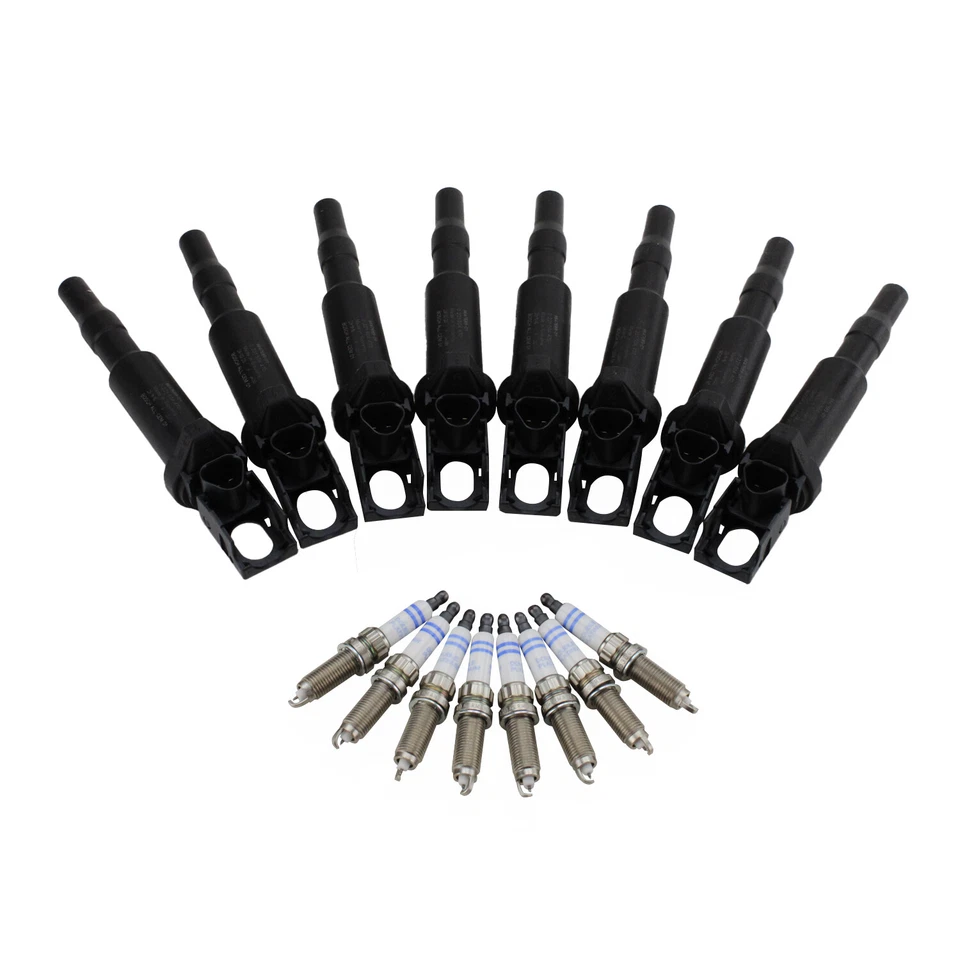 For BMW F07 F10 F12 550i 4.4 L V8 8x Ignition Coil Spark Plugs KIT OEM BOSCH - Image 3 of 3
