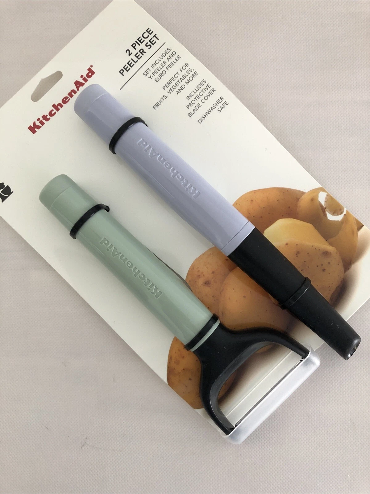 New KitchenAid Lavender Cream Lilac Mint Set Of 2 Euro Y Peelers HLVA
Opens in a new window or tab