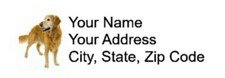 GOLDEN RETRIEVER - Return Address Labels - 1" x 2 5/8" - Personalized