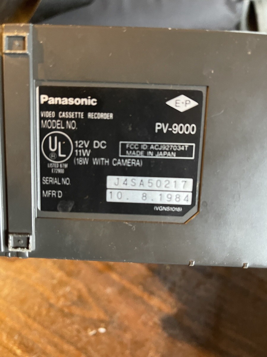 Vintage 1984 Panasonic PV-9000 & PV-A860 Portable Video Cassette