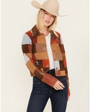 SHYANNE WOMEN'S LG GENUINE LEATHER CROPPED PATCHWORK SHORTJACKET