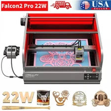 Creality Falcon2 Pro 22W Laser Engraver, 120W Laser Cutter 25000mm/min Speeds