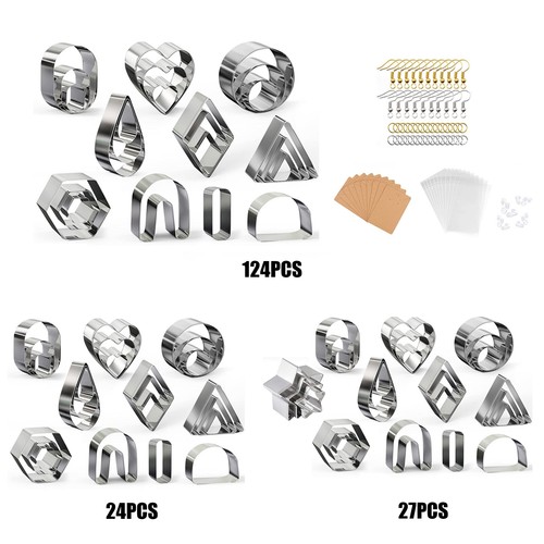 Stainless Steel Star Polymer Clay Cutters Set For DIY Earring Jewelry Making UK - Picture 11 of 14