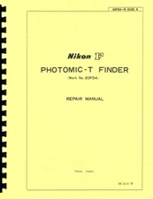 Nikon Photomic-T Finder (1967) Service & Repair Manual Reprint