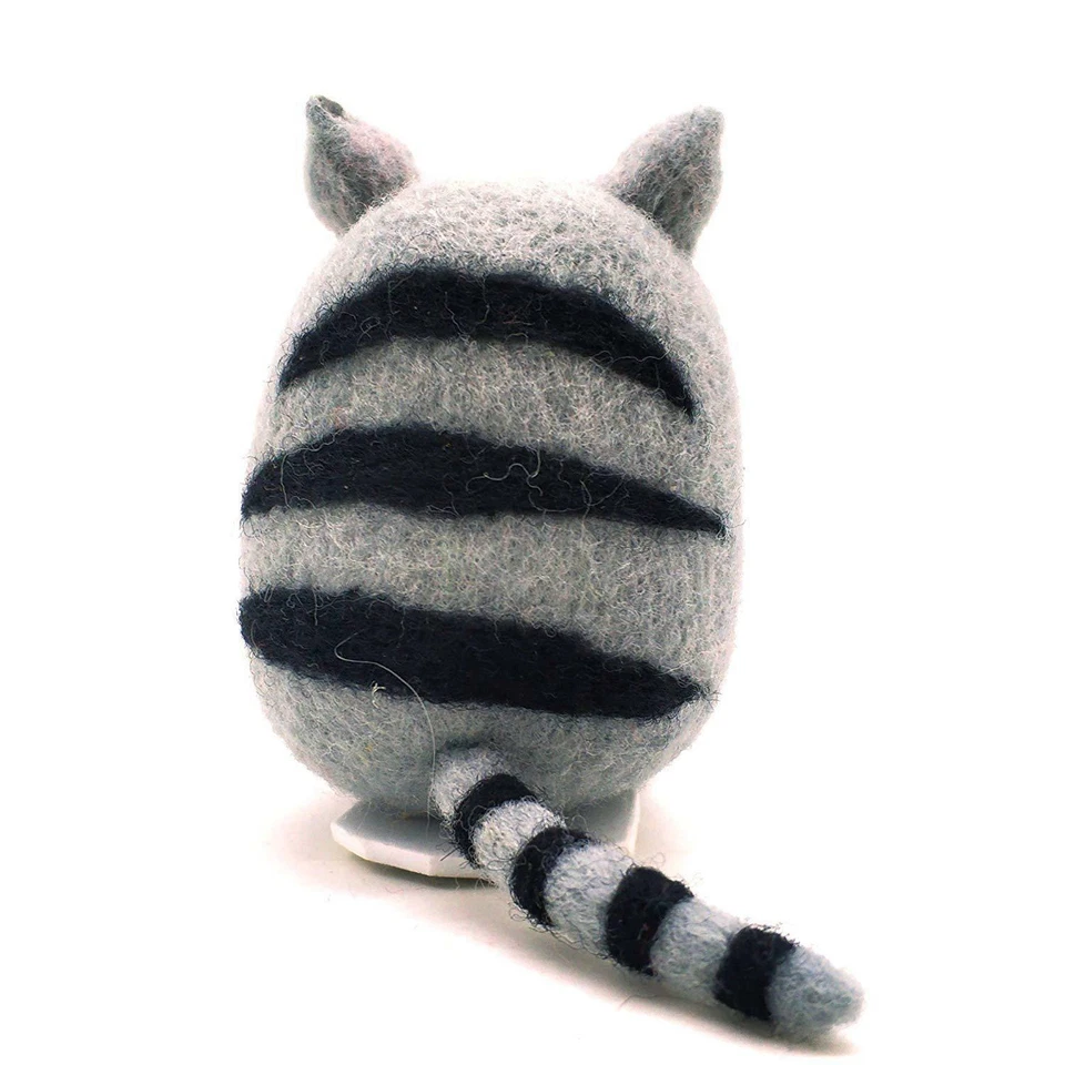 DIY Needle Felting Kits 3D Animals Fat Cat Pure Merino Wool Felt Beginners Games - Image 2 of 4