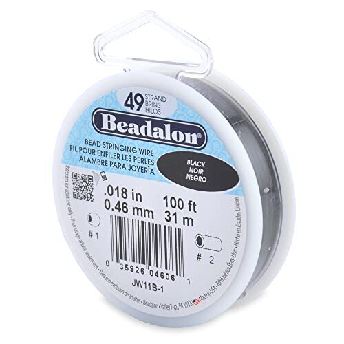 Beadalon 7 Strand Stainless Steel Bead Stringing Wire, 0.018 in / 0.46 mm, Bright