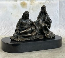La Pieta Jesus Christ Paul & Mary Bronze Statue Sculpture Figure Christianity 6"