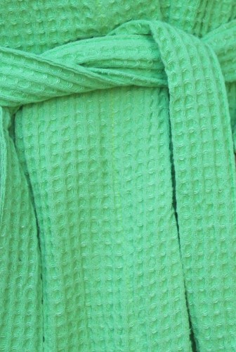 Waffle Linen Unisex Bathrobe With Hood Spa Linen Robe Natural Linen Stonewashed - Picture 5 of 10