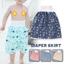 Kids Cotton Diaper Skirt Reusable Cartoon Anti-Side Leakage Breathable Diaper