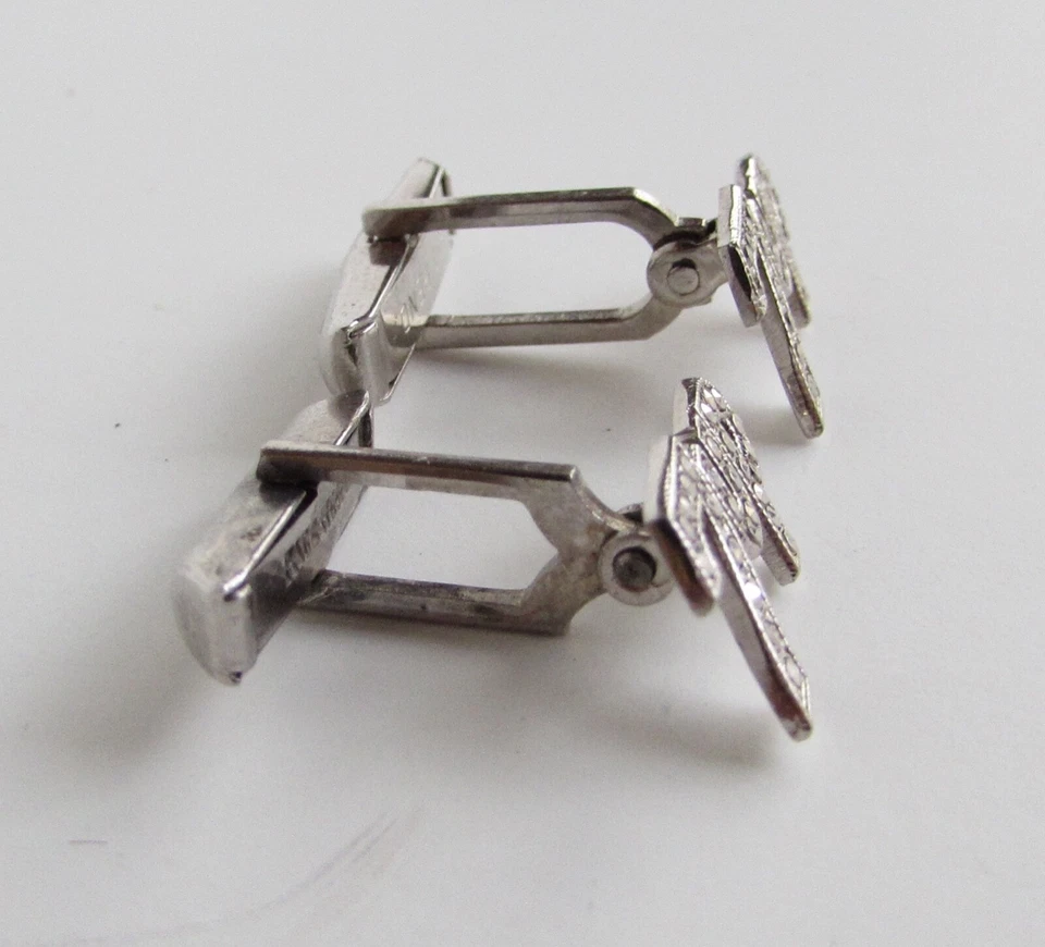 Gemelos de plata esterlina vintage 7UP piedras de marcaita Foto 3 de 4