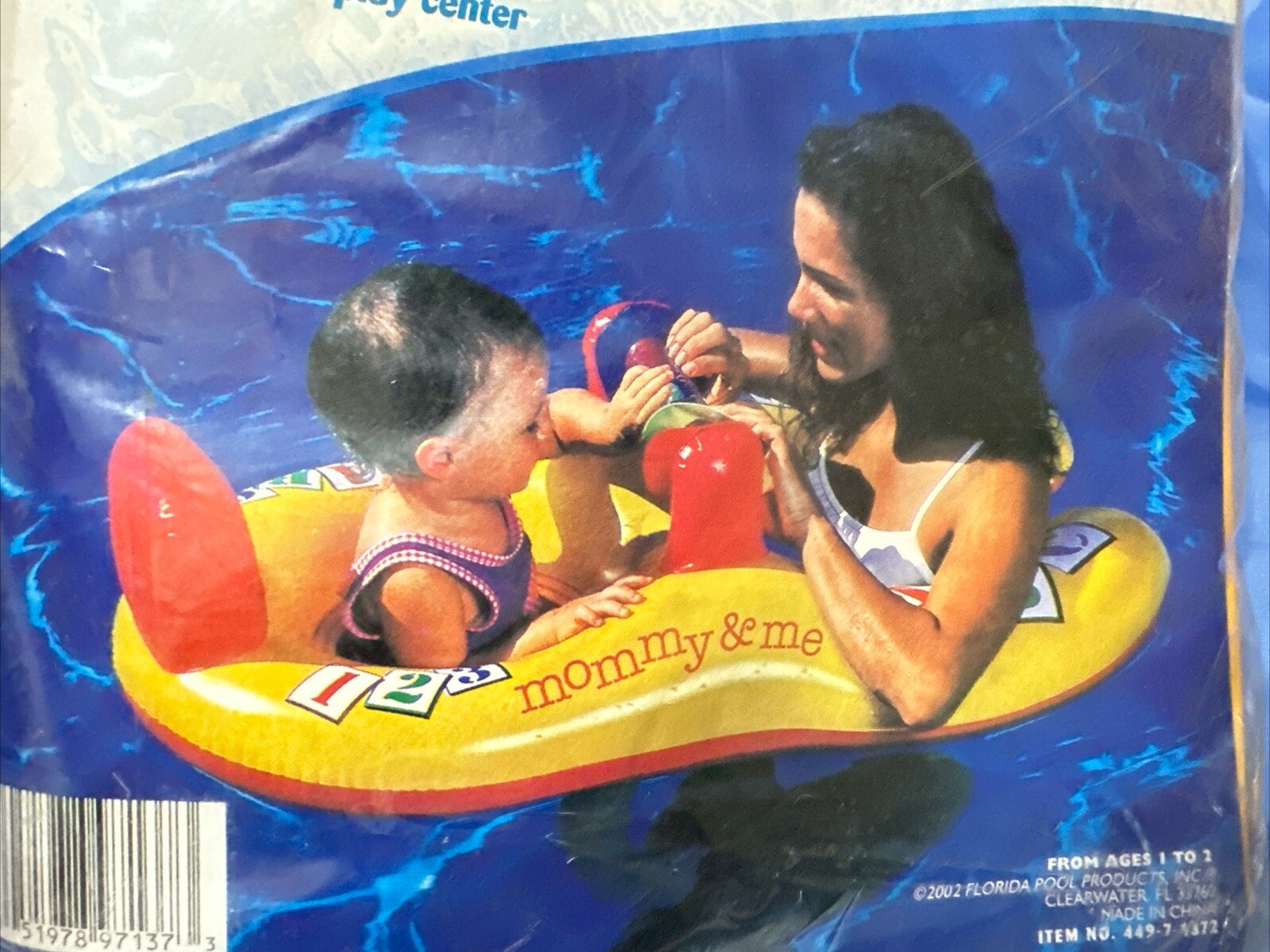 Florida Pool Products Mommy & Me Toddler Pool Float NOS NIP VTG 2002 Age 1-2 NEW