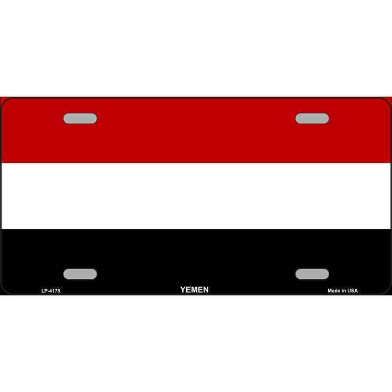 Yemen Flag Metal Novelty License Plate Tag LP4178 eBay