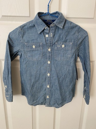 Boys Shirt Polo Ralph Lauren Denim Blue Size 6