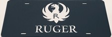 Ruger Black Mirror License Plate Auto Tag Laser Cut Inlaid Acrylic Chrome