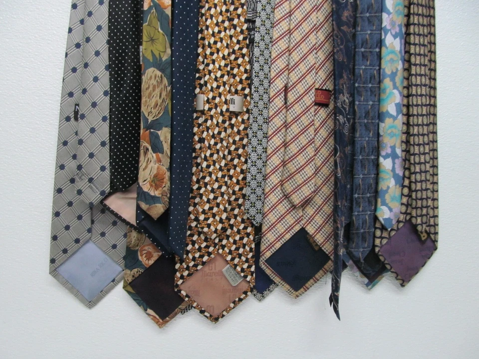 Lote de 12 Corbatas de Seda para Hombre Hermosas Nina Ricci Londonderry Umo Lorenzo EE. UU. Foto 3 de 4